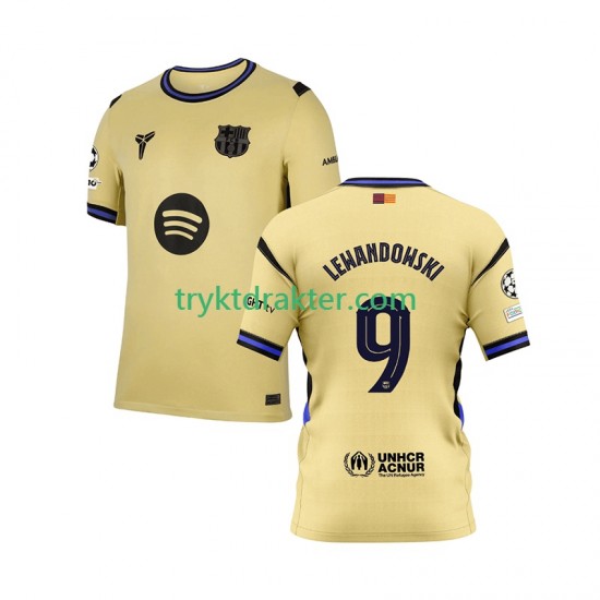 Herre FC Barcelona drakt Robert Lewandowski 9 Champions League Borte 2025-2026 Korte Ermer