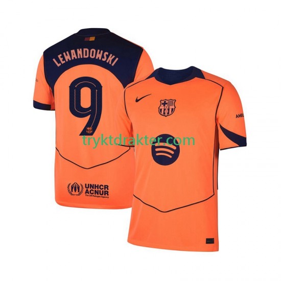 Herre FC Barcelona drakt Robert Lewandowski 9 UCL Tredje 2025-2026 Korte Ermer
