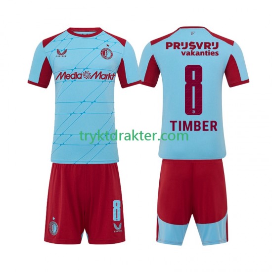 3-13 år Barn Feyenoord Rotterdam drakt Quinten Timber 8 Tredje 2025-2026 Korte Ermer