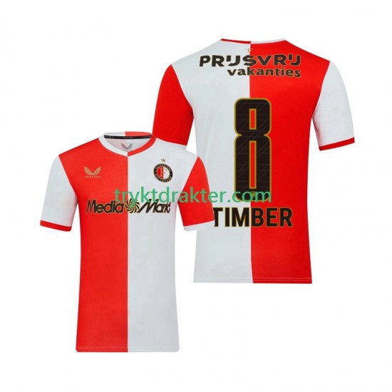 Herre Feyenoord Rotterdam drakt Quinten Timber 8 Hjemme 2025-2026 Korte Ermer