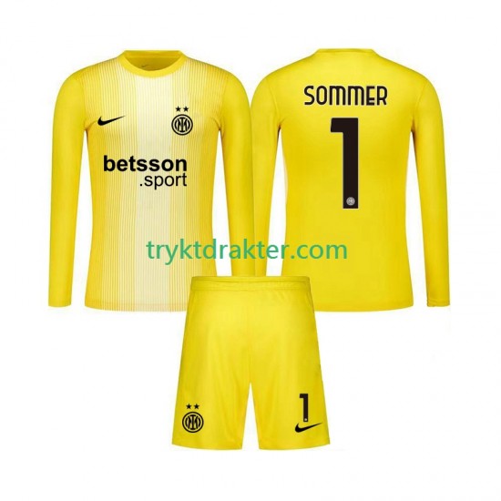 3-13 år Barn Keeper Inter Milan drakt Yann Sommer 1 Borte 2025-2026 Langermet