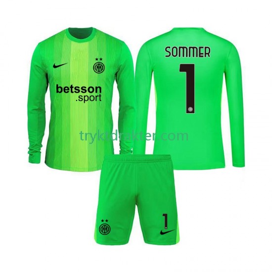 3-13 år Barn Keeper Inter Milan drakt Yann Sommer 1 Tredje 2025-2026 Langermet