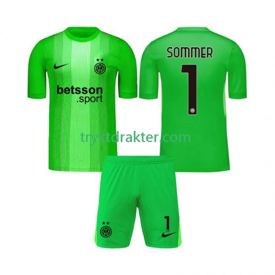 3-13 år Barn Keeper Inter Milan drakt Yann Sommer 1 Tredje 2025-2026 Korte Ermer