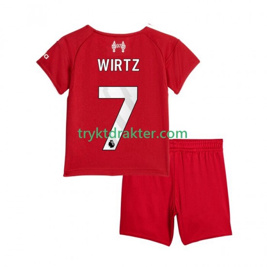 3-13 år Barn Liverpool drakt Florian Wirtz 7 Hjemme 2025-2026 Korte Ermer