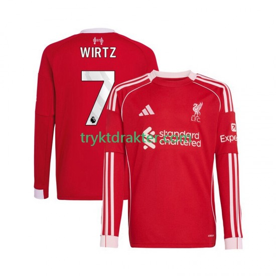 Herre Liverpool drakt Florian Wirtz 7 Hjemme 2025-2026 Langermet