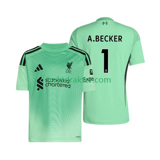 Herre Keeper Liverpool drakt Alisson Becker 1 Hjemme 2025-2026 Korte Ermer
