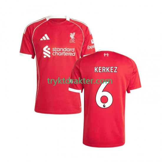 Herre Liverpool drakt Milos Kerkez 6 Hjemme 2025-2026 Korte Ermer