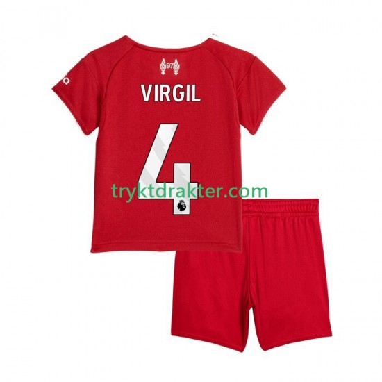 3-13 år Barn Liverpool drakt Virgil van Dijk 4 Hjemme 2025-2026 Korte Ermer