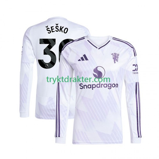 Herre Manchester Utd drakt Benjamin Sesko 30 Borte 2025-2026 Langermet
