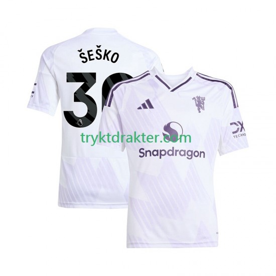 Herre Manchester Utd drakt Benjamin Sesko 30 Borte 2025-2026 Korte Ermer