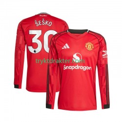 Herre Manchester Utd drakt Benjamin Sesko 30 Hjemme 2025-2026 Langermet