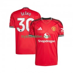 Herre Manchester Utd drakt Benjamin Sesko 30 Hjemme 2025-2026 Korte Ermer