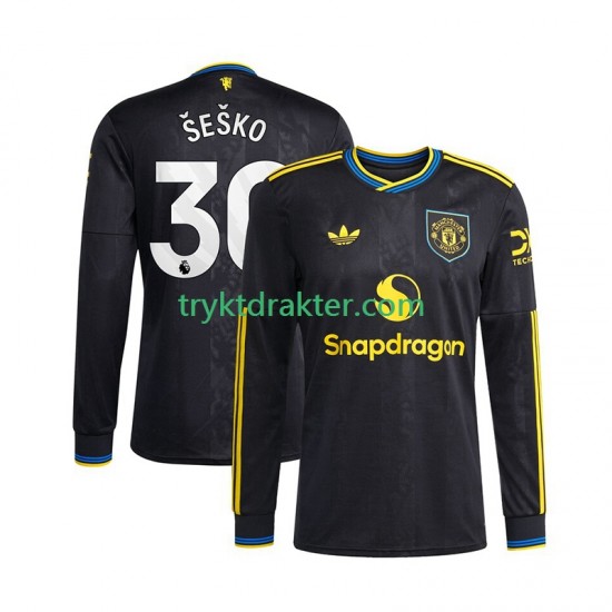 Herre Manchester Utd drakt Benjamin Sesko 30 Tredje 2025-2026 Langermet