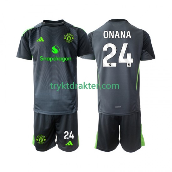 3-13 år Barn Keeper Manchester Utd drakt Andre Onana 24 Borte 2025-2026 Korte Ermer