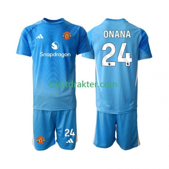 3-13 år Barn Keeper Manchester Utd drakt Andre Onana 24 Hjemme 2025-2026 Korte Ermer