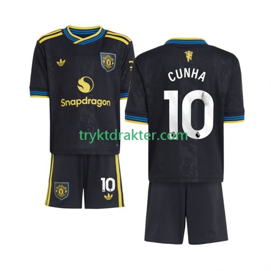 3-13 år Barn Manchester Utd drakt Matheus Cunha 10 Tredje 2025-2026 Korte Ermer