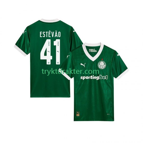 Herre Palmeiras drakt Estevao 41 Hjemme 2025-2026 Korte Ermer