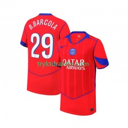Herre Paris Saint-Germain drakt Bradley Barcola 29 Tredje 2025-2026 Korte Ermer