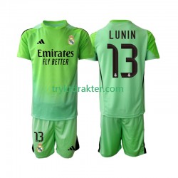 3-13 år Barn Keeper Real Madrid drakt Andriy Lunin 13 Borte 2025-2026 Korte Ermer