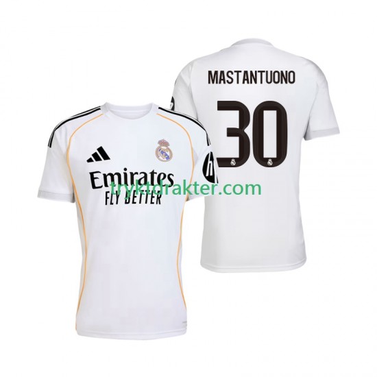 Herre Real Madrid drakt Mastantuono 30 Hjemme 2025-2026 Korte Ermer