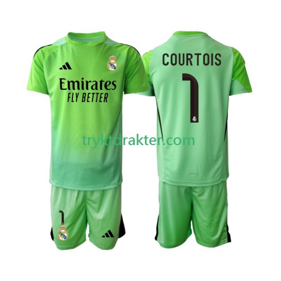 3-13 år Barn Real Madrid drakt Thibaut Courtois 1 Borte 2025-2026 Korte Ermer