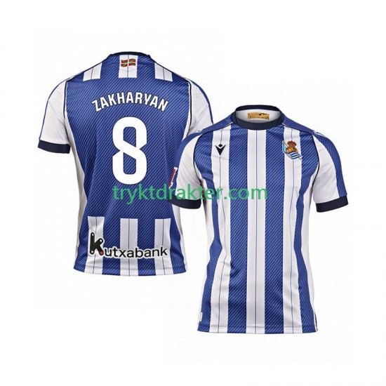 Herre Real Sociedad drakt Arsen Zakharyan 8 Hjemme 2025-2026 Korte Ermer