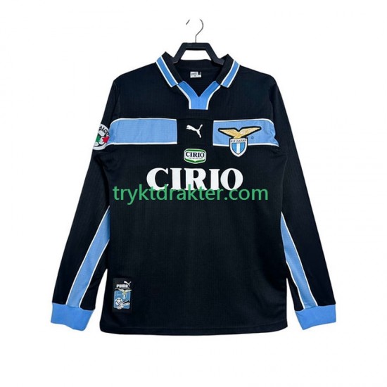 Herre SS Lazio drakt 1998 Retro Borte 1999 Langermet