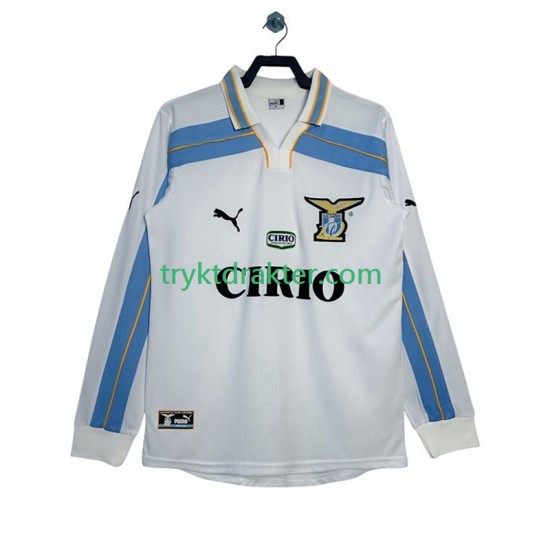 Herre SS Lazio drakt 2000 Retro Borte 1999 Langermet