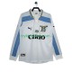 Herre SS Lazio drakt 2000 Retro Borte 1999 Langermet