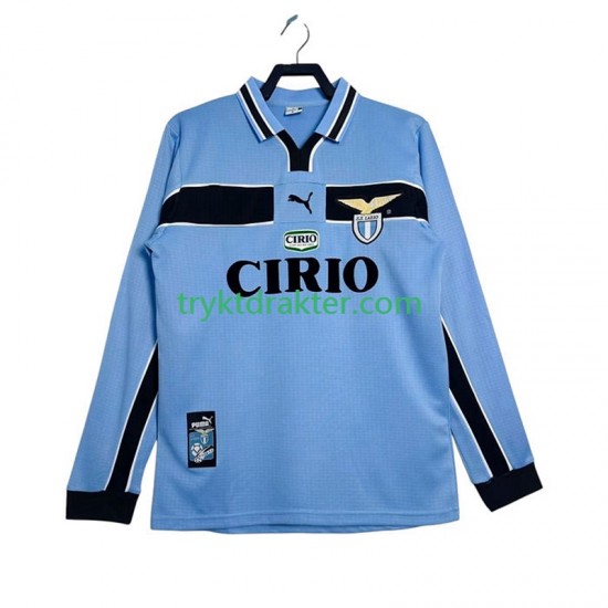 Herre SS Lazio drakt 1998 Retro Hjemme 1999 Langermet