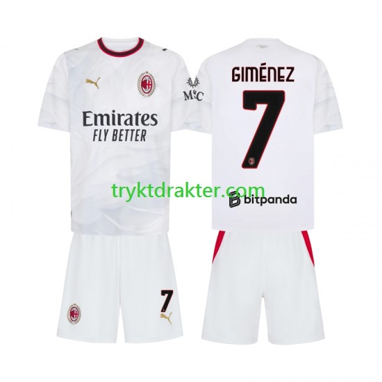 3-13 år Barn AC Milan drakt Gimenez 7 Borte 2026-2027 Korte Ermer
