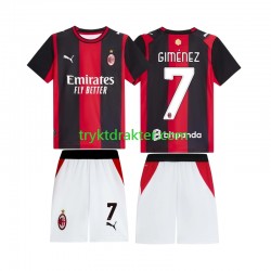 3-13 år Barn AC Milan drakt Gimenez 7 Hjemme 2026-2027 Korte Ermer