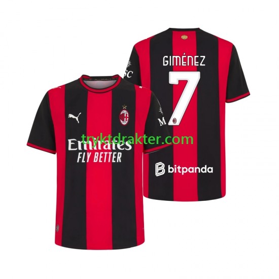 Herre AC Milan drakt Gimenez 7 Hjemme 2026-2027 Korte Ermer