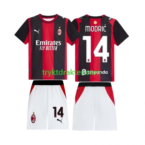 3-13 år Barn AC Milan drakt Modrić Luka 14 Hjemme 2026-2027 Korte Ermer