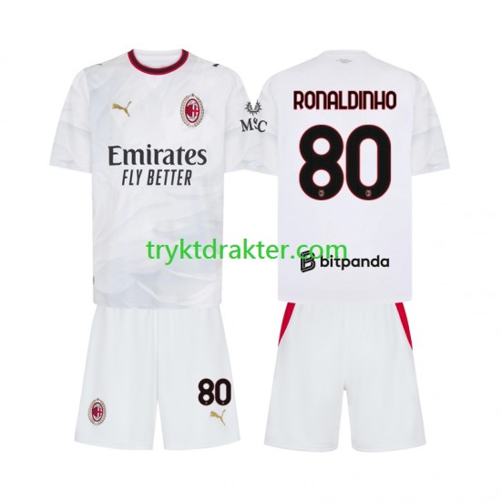 3-13 år Barn AC Milan drakt Ronaldinho 80 Borte 2026-2027 Korte Ermer