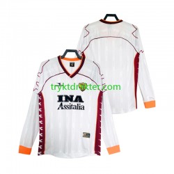 Herre AS Roma drakt 2000 Retro Borte 1999 Langermet