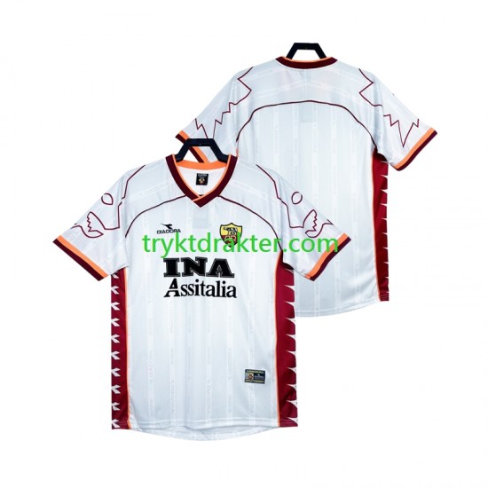 Herre AS Roma drakt 2000 Retro Borte 1999 Korte Ermer