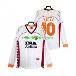 Herre AS Roma drakt Totti 10 2000 Retro Borte 1999 Langermet