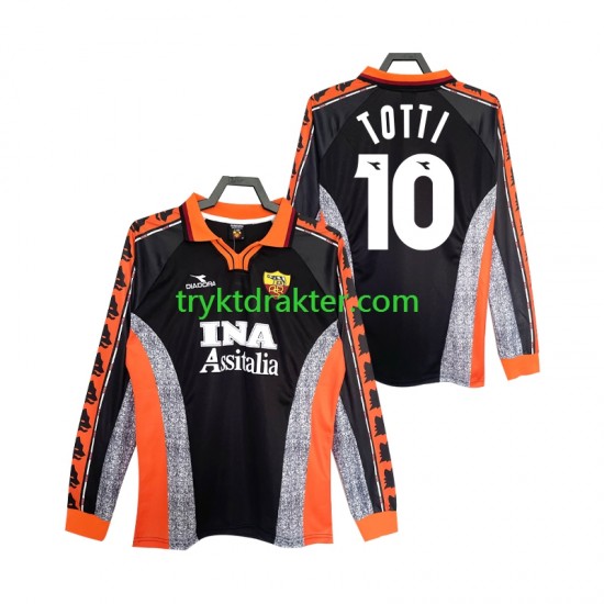 Herre AS Roma drakt Totti 10 1998 Retro Tredje 1999 Langermet