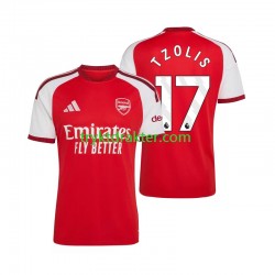 Herre Arsenal drakt Christos Tzolis 17 Hjemme 2026-2027 Korte Ermer