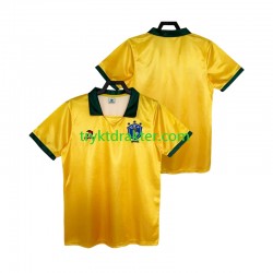 Herre Brasil drakt 1988 Retro Hjemme Korte Ermer