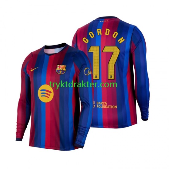 Herre FC Barcelona drakt Anthony Gordon 17 Hjemme 2026-2027 Langermet