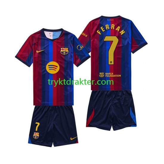 3-13 år Barn FC Barcelona drakt Ferran Torres 7 Hjemme 2026-2027 Korte Ermer