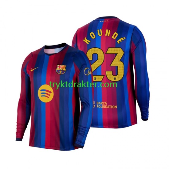Herre FC Barcelona drakt Jules Kounde 23 Hjemme 2026-2027 Langermet
