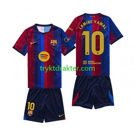 3-13 år Barn FC Barcelona drakt Lamine Yamal 10 Hjemme 2026-2027 Korte Ermer