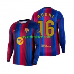 Herre FC Barcelona drakt Rodri 16 Hjemme 2026-2027 Langermet