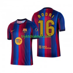 Herre FC Barcelona drakt Rodri 16 Hjemme 2026-2027 Korte Ermer