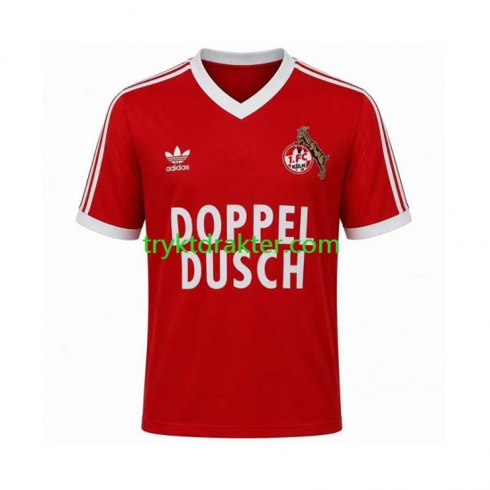 Herre FC Köln drakt 1984 1985 Retro Borte Korte Ermer