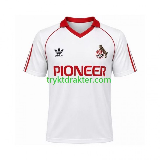Herre FC Köln drakt 1980 1981 Retro Hjemme Korte Ermer