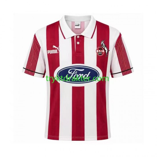Herre FC Köln drakt 1995 1996 Retro Hjemme Korte Ermer